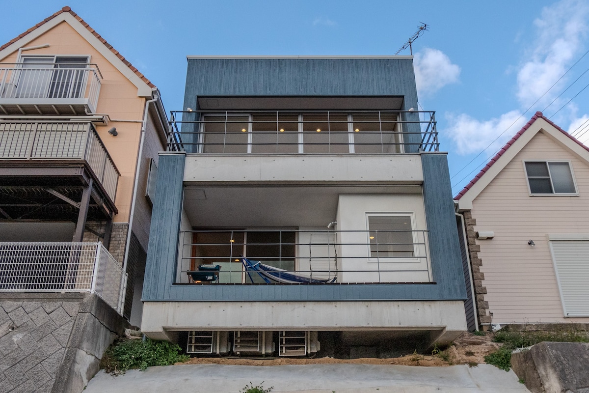 位于 “牛窓” 的私人住宅，可眺望日本爱琴海 / 最多可容纳 10 人 / 含停车位 / 可烧烤