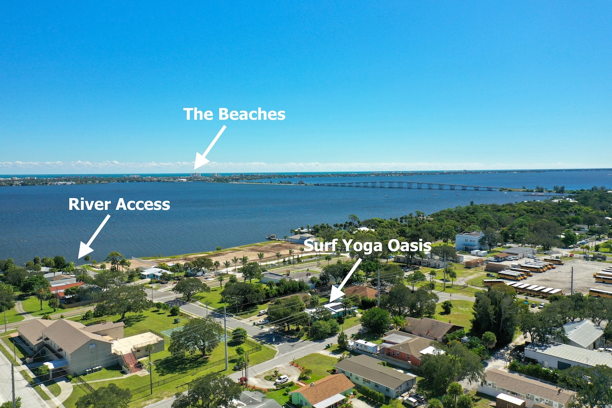 Surf Yoga Oasis by River & Beach