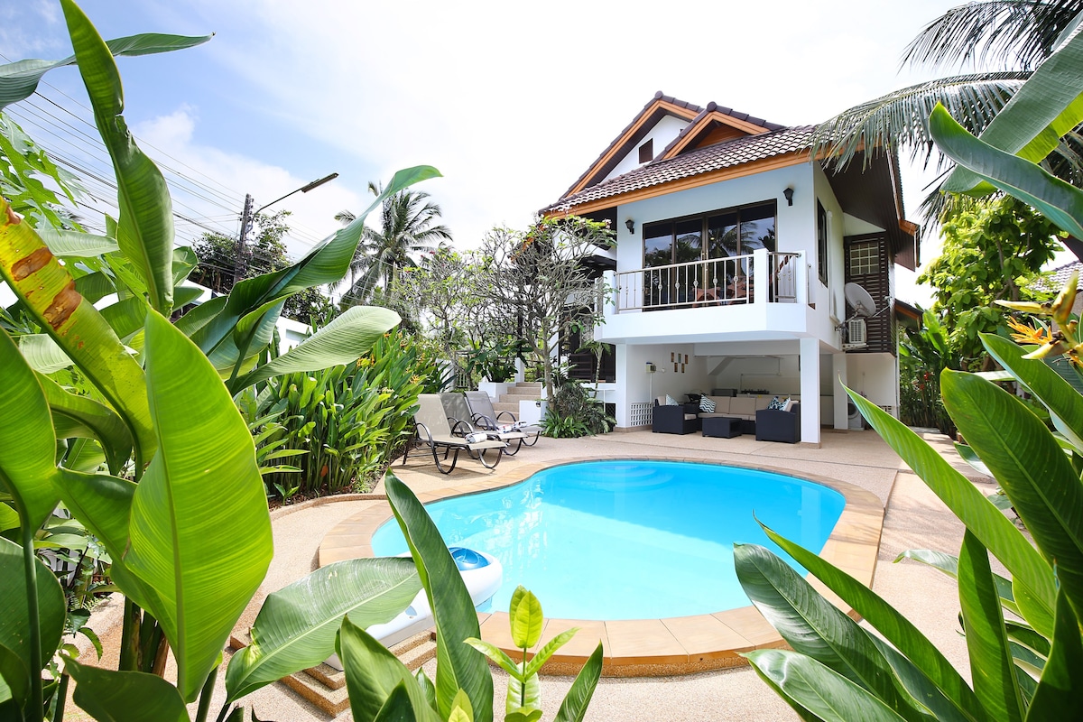 湄南海滩私人泳池别墅，距离海滩300米