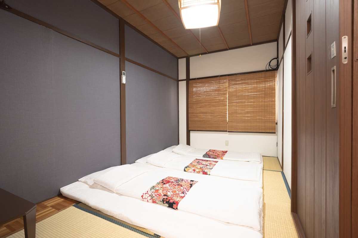 提供4栋传统日式房屋，从阪急西院站步行约2分钟即可抵达5人，安静的房子