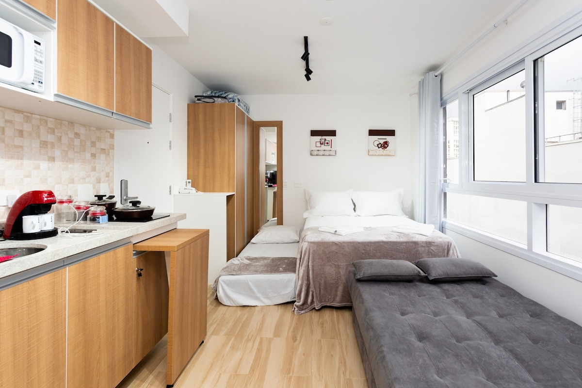 单间公寓地理位置优越，可供5位房客入住。