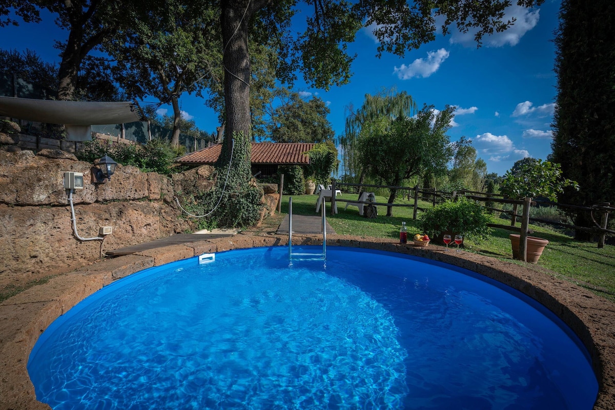 Casale delle papere with private pool near rome