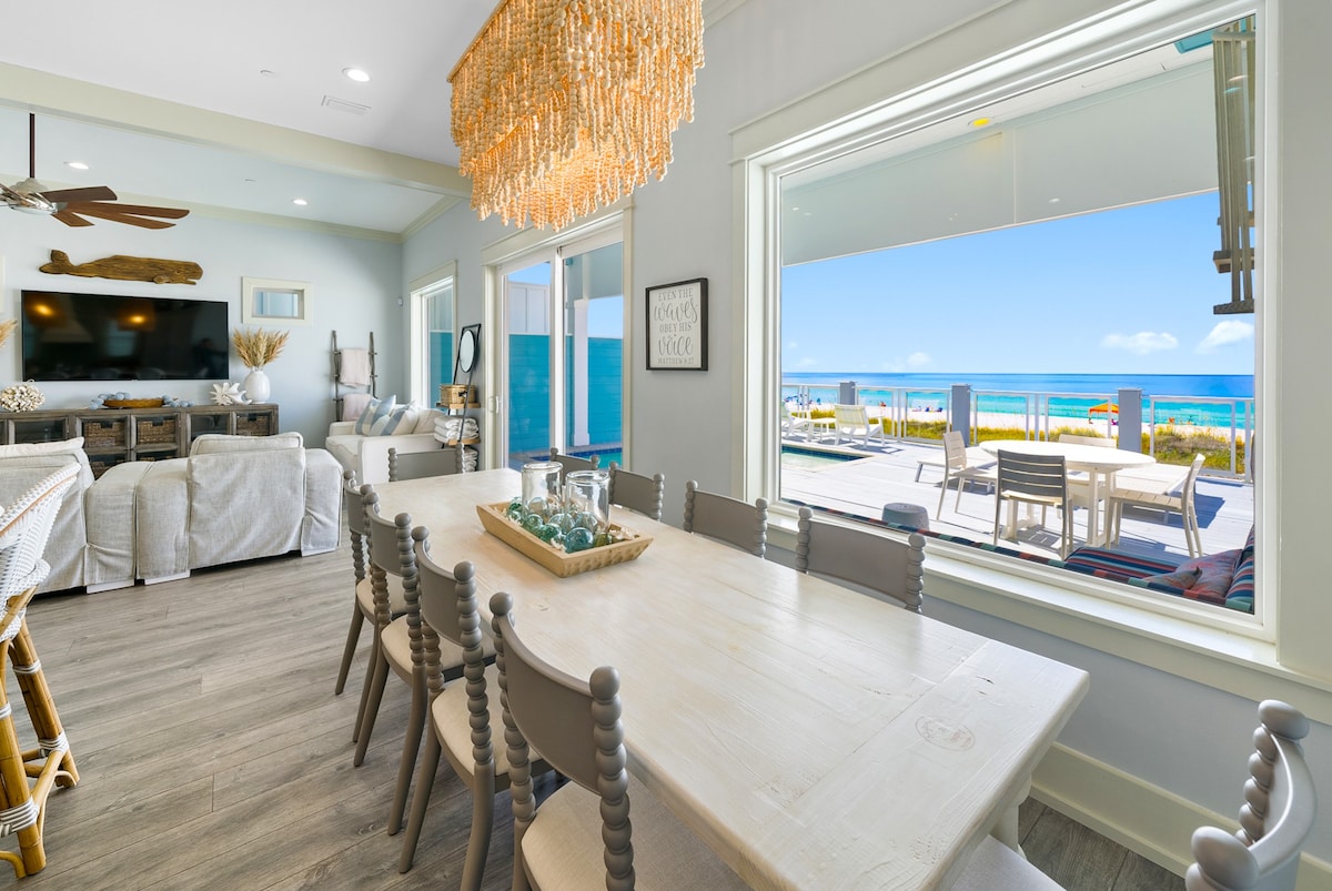 New. Magnificent, Gulf Front Home. Beach Blessing!