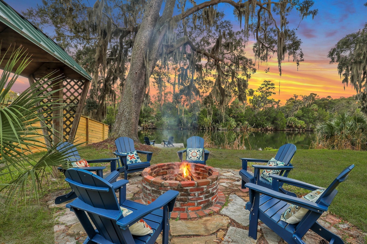 4bd/4ba Lakefront-Spa-Kayak-Near Savannah & Tybee