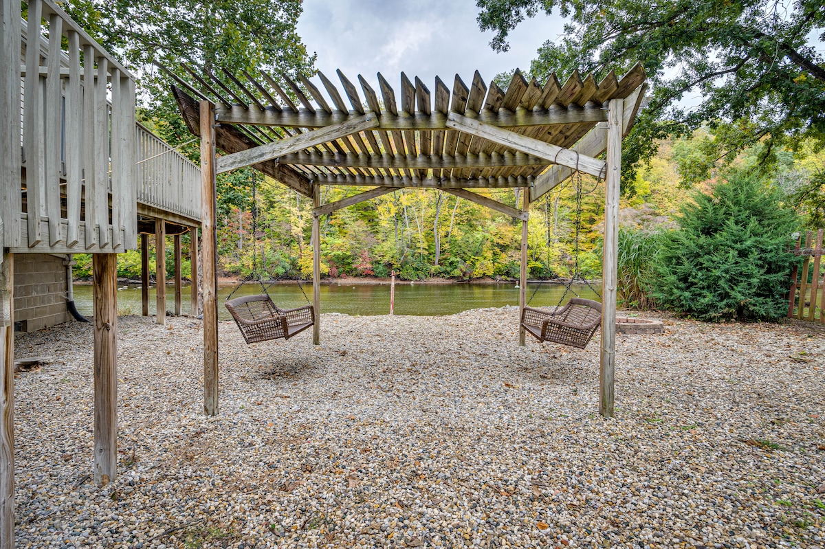 Riverfront Brookston Retreat w/ Deck & River Tubes