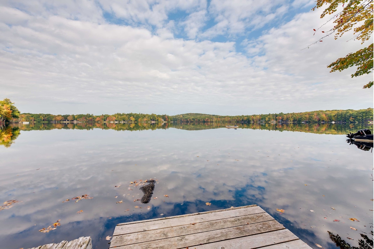 Kennebunk Pond Waterfront Lyman Home w/ Deck, Dock