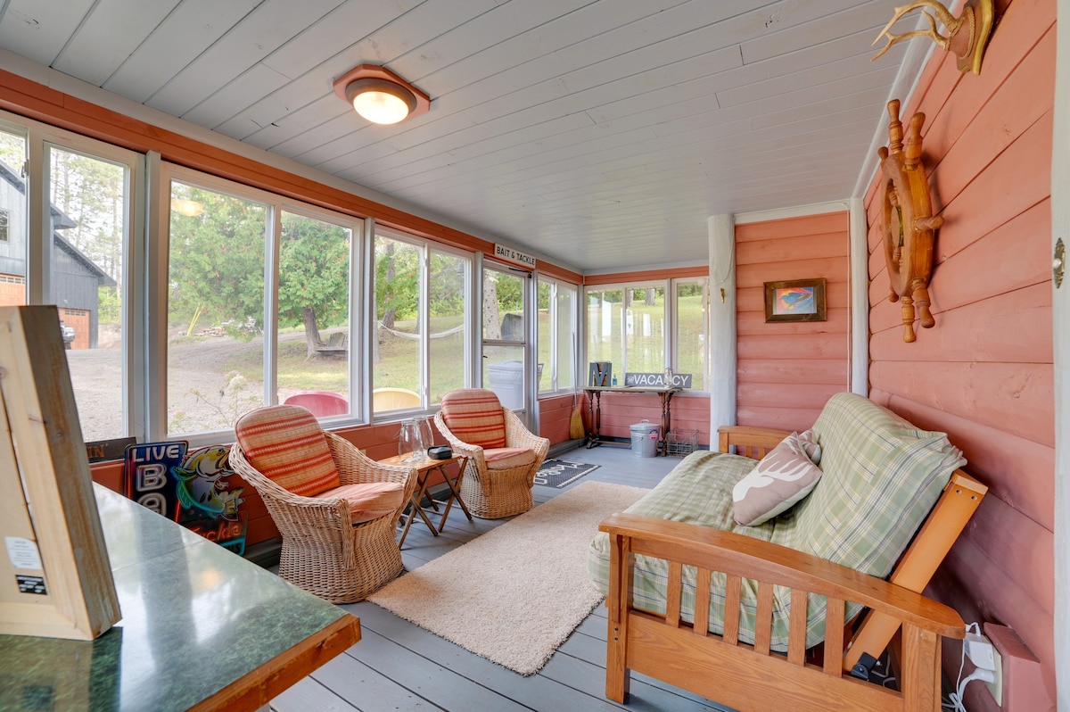 Riverfront Cheboygan Cabin w/ Kayaks & Dock!