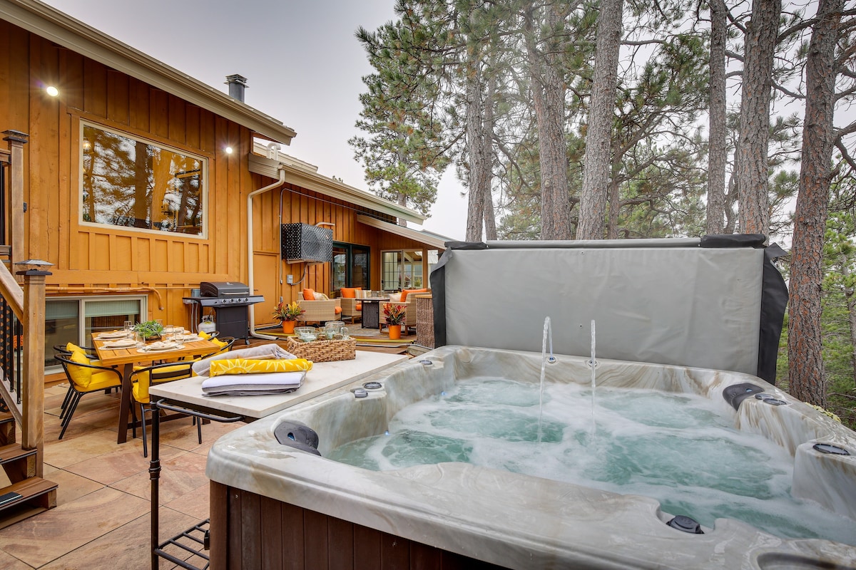 黑山度假屋，带热水浴缸，景观！