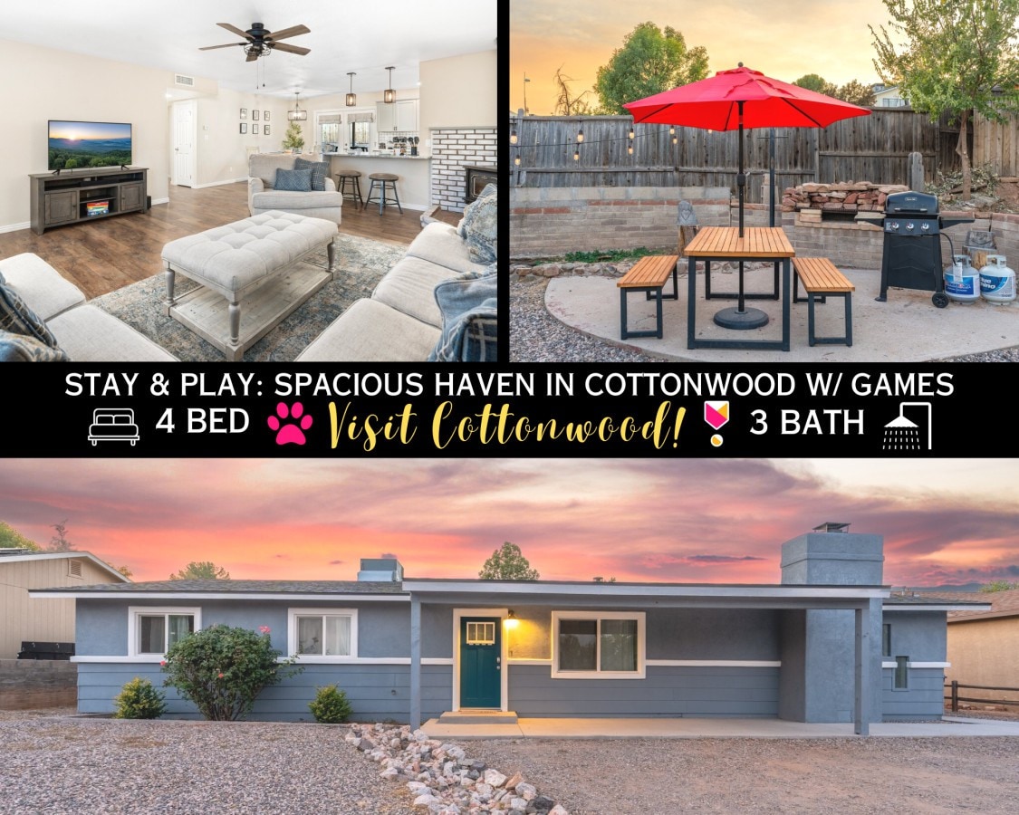 Stay & Play: Spacious Haven in Cottonwood w/ Games