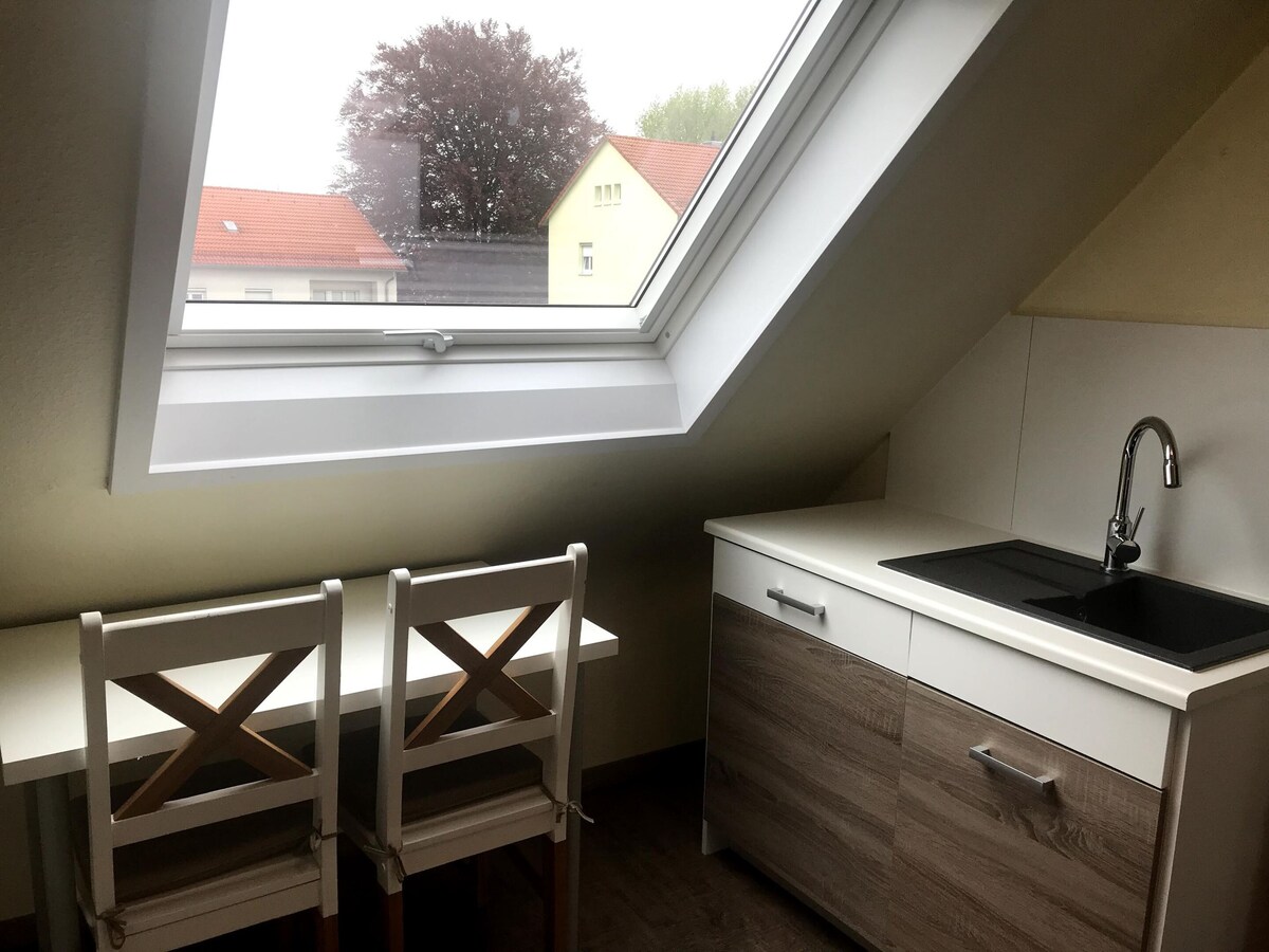 Apartment with kitchen and bathroom