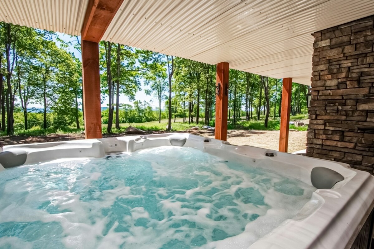 Beau Chateau -带热水浴池的6卧室湖畔度假屋