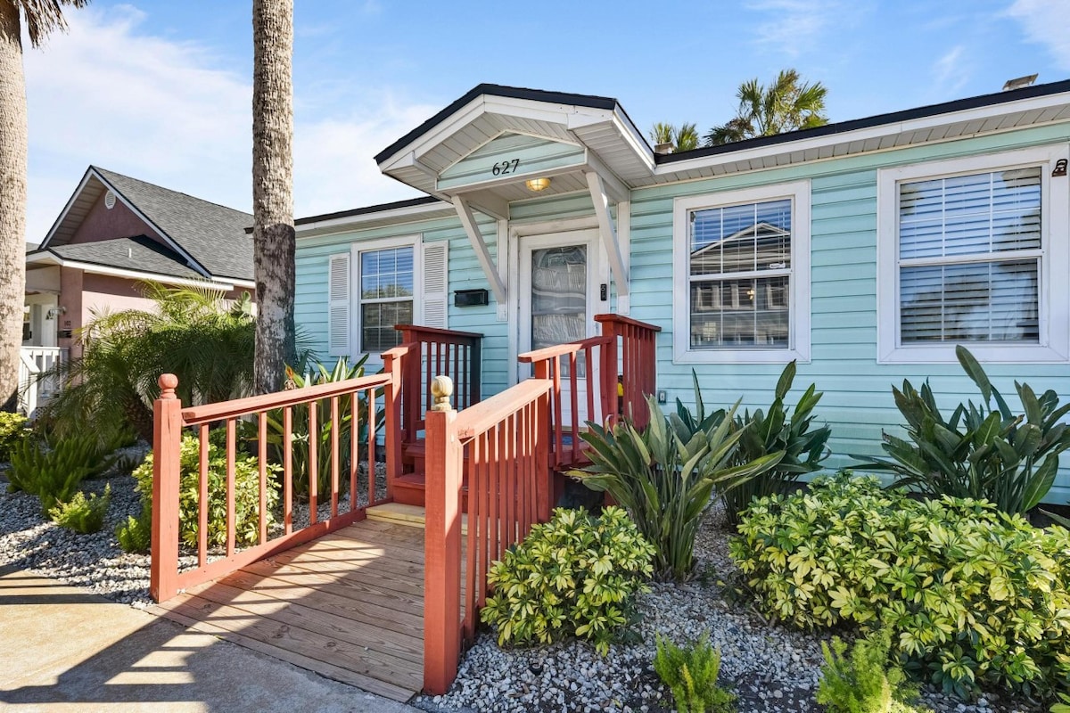 Ocean Blue Cottage |舒适干净整洁|距离海滩1个街区