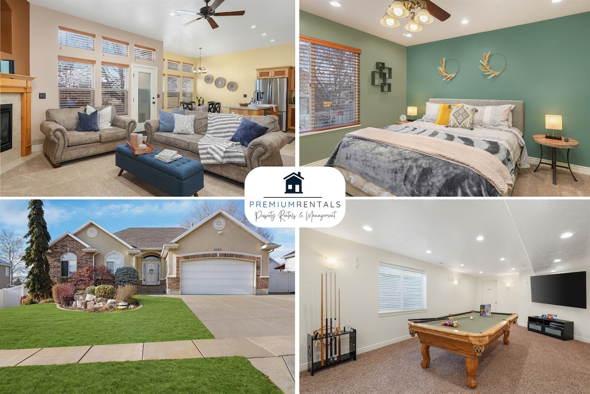 Spacious 5BR Retreat with Game Room, PS5 & Garage
