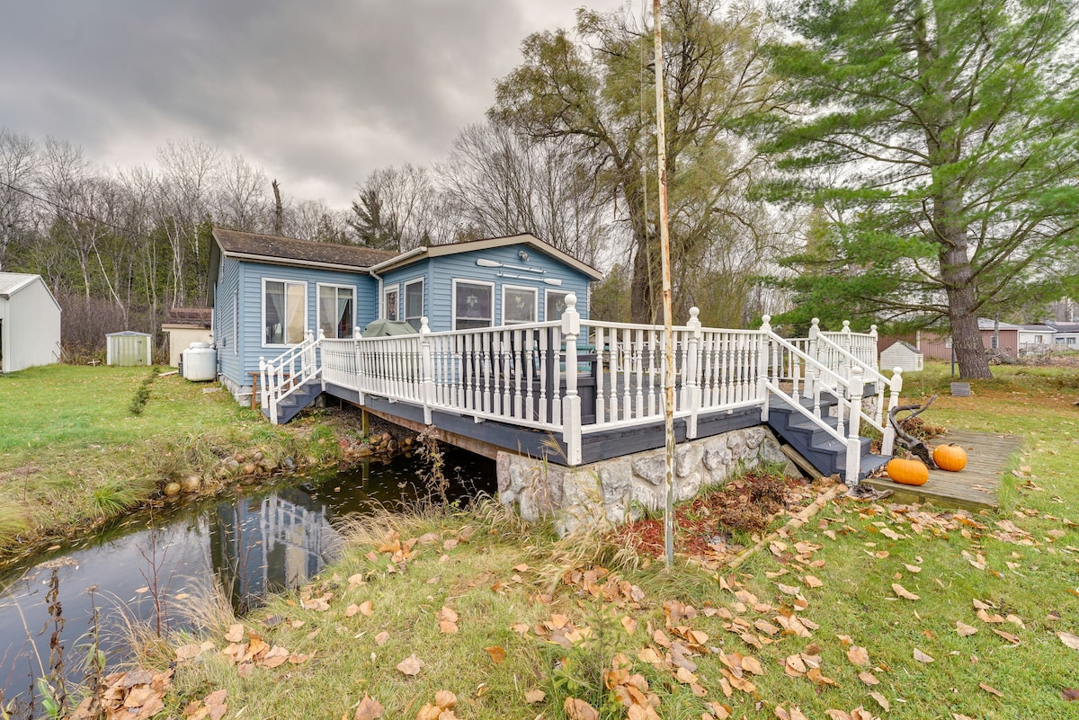 All-Season Lakefront Reed City Home on 2 Acres!