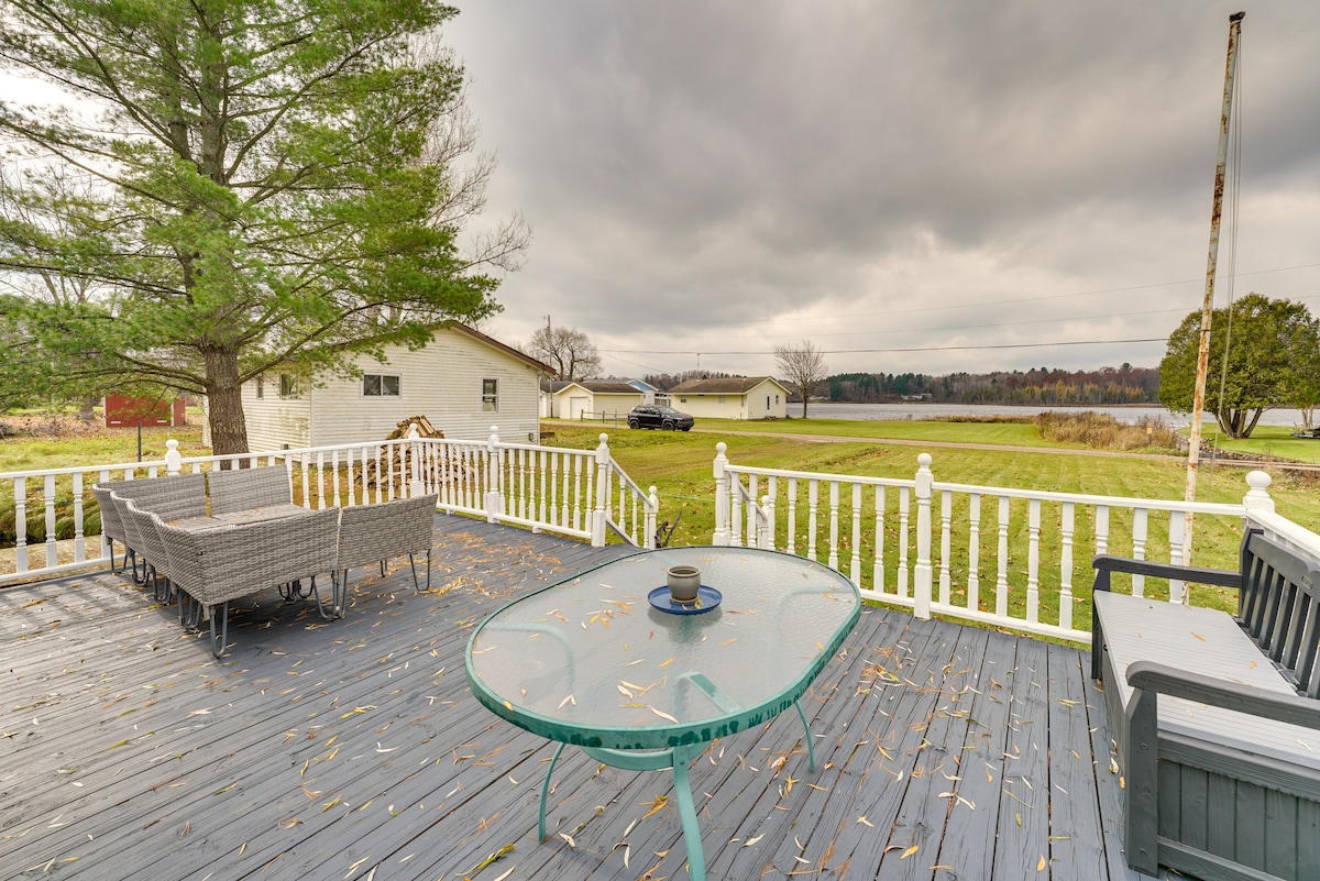 All-Season Lakefront Reed City Home on 2 Acres!