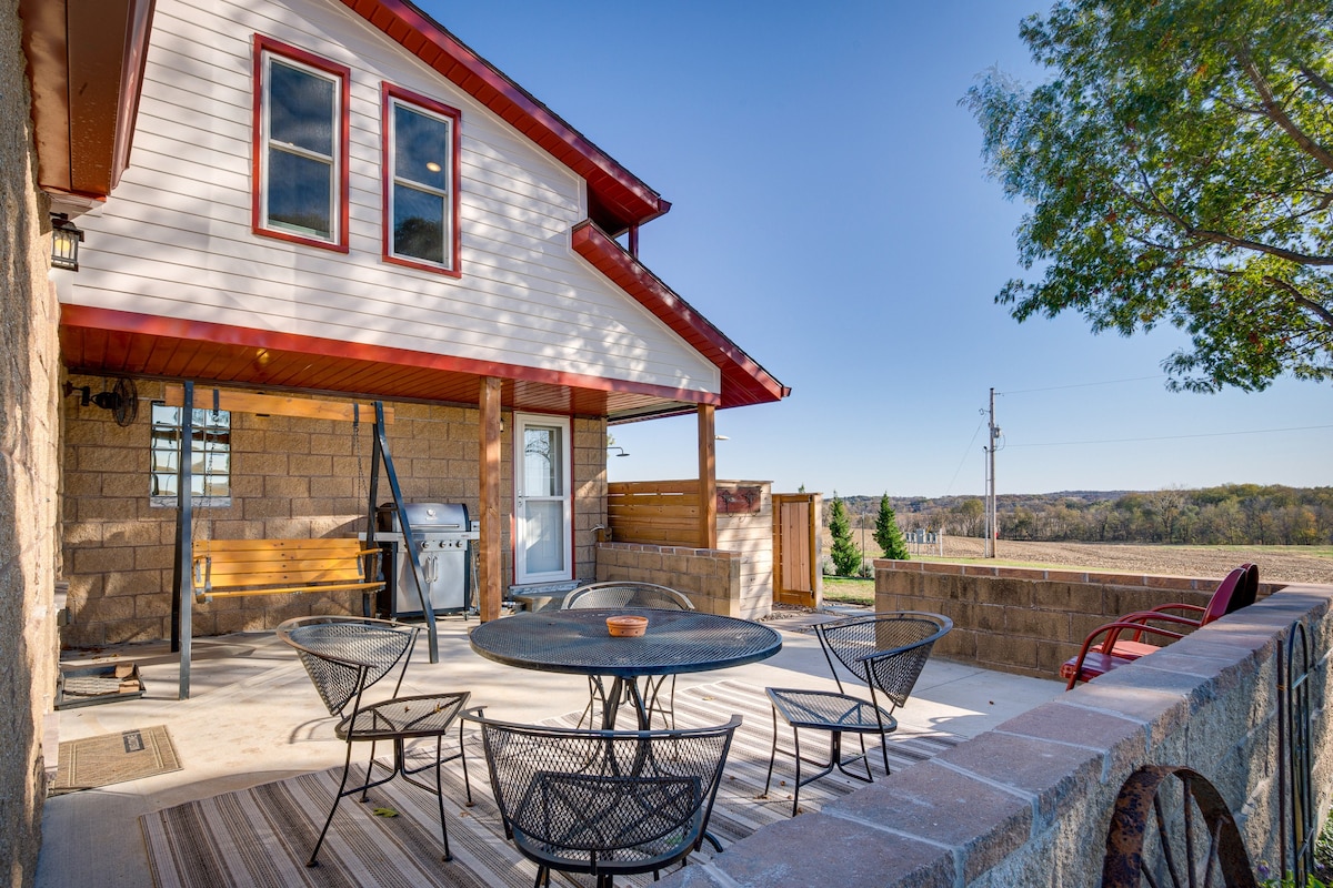 Historic Atchison Farmhouse w/ Patio Near Downtown