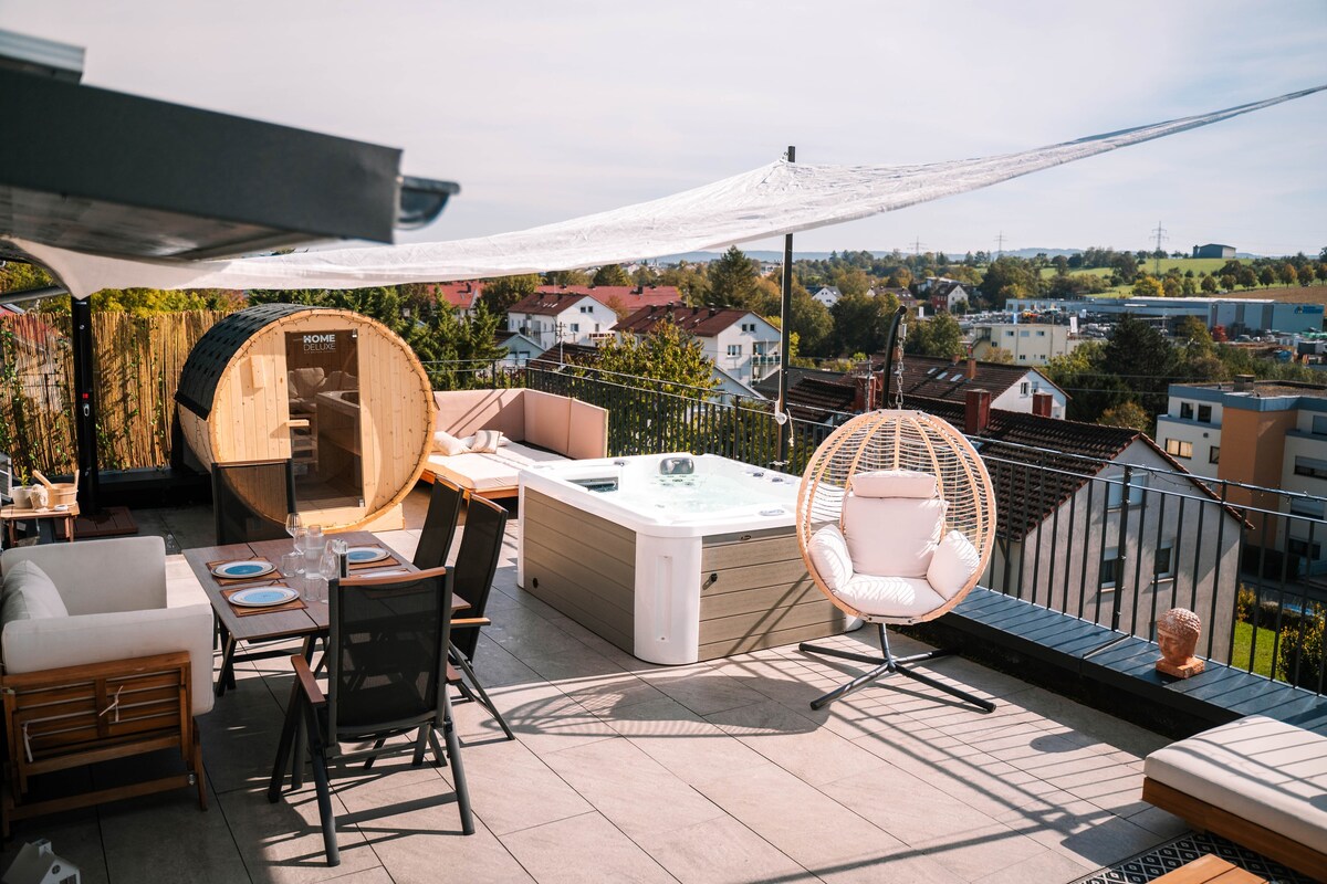 Luxusapartment zentral mit Dachterrasse+Wellness