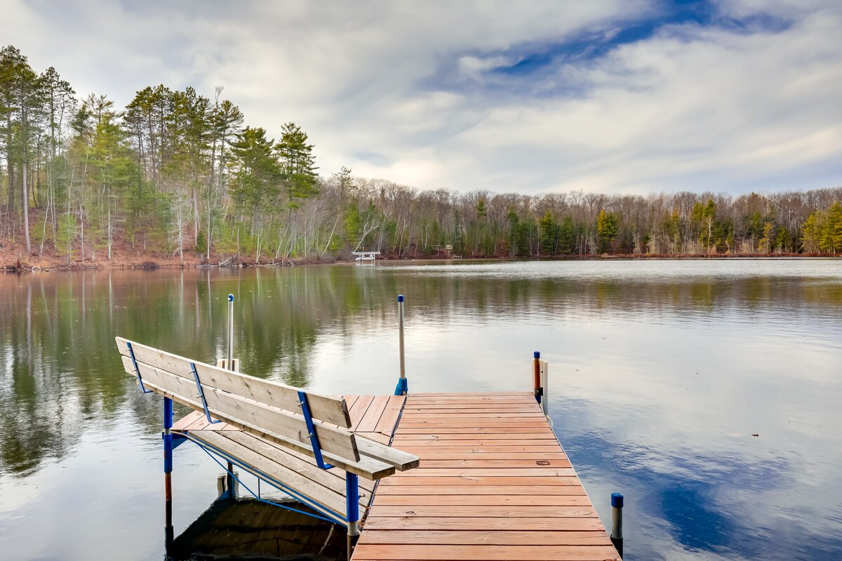 Lakefront Rhinelander Cabin w/ Dock & Fire Pit!