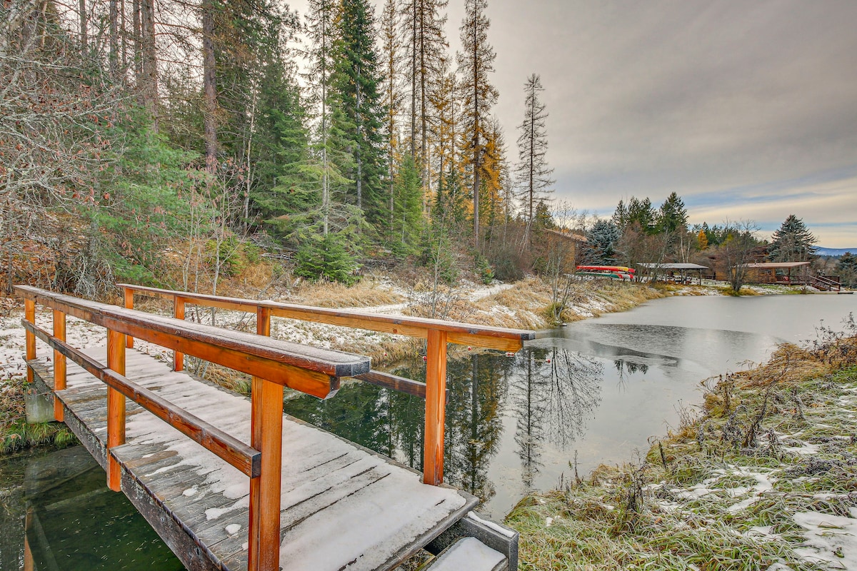 Bonners Ferry Cabin w/ Wraparound Deck & Views!