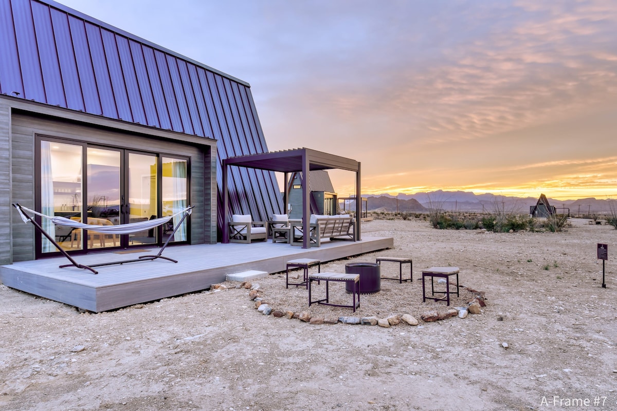 Stardust Big Bend Luxury A-Frame#7 with a fab view