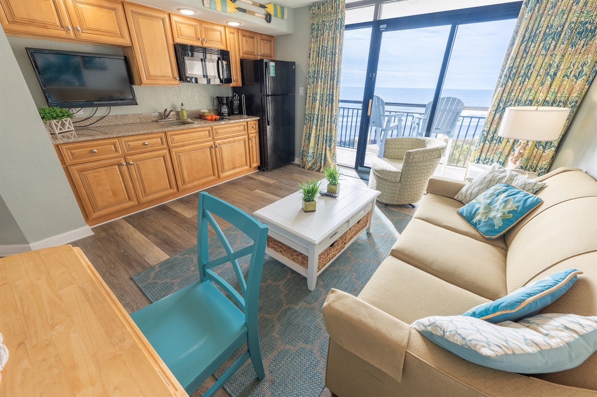 WOW Newly Updated Ocean Front Condo with New Pools