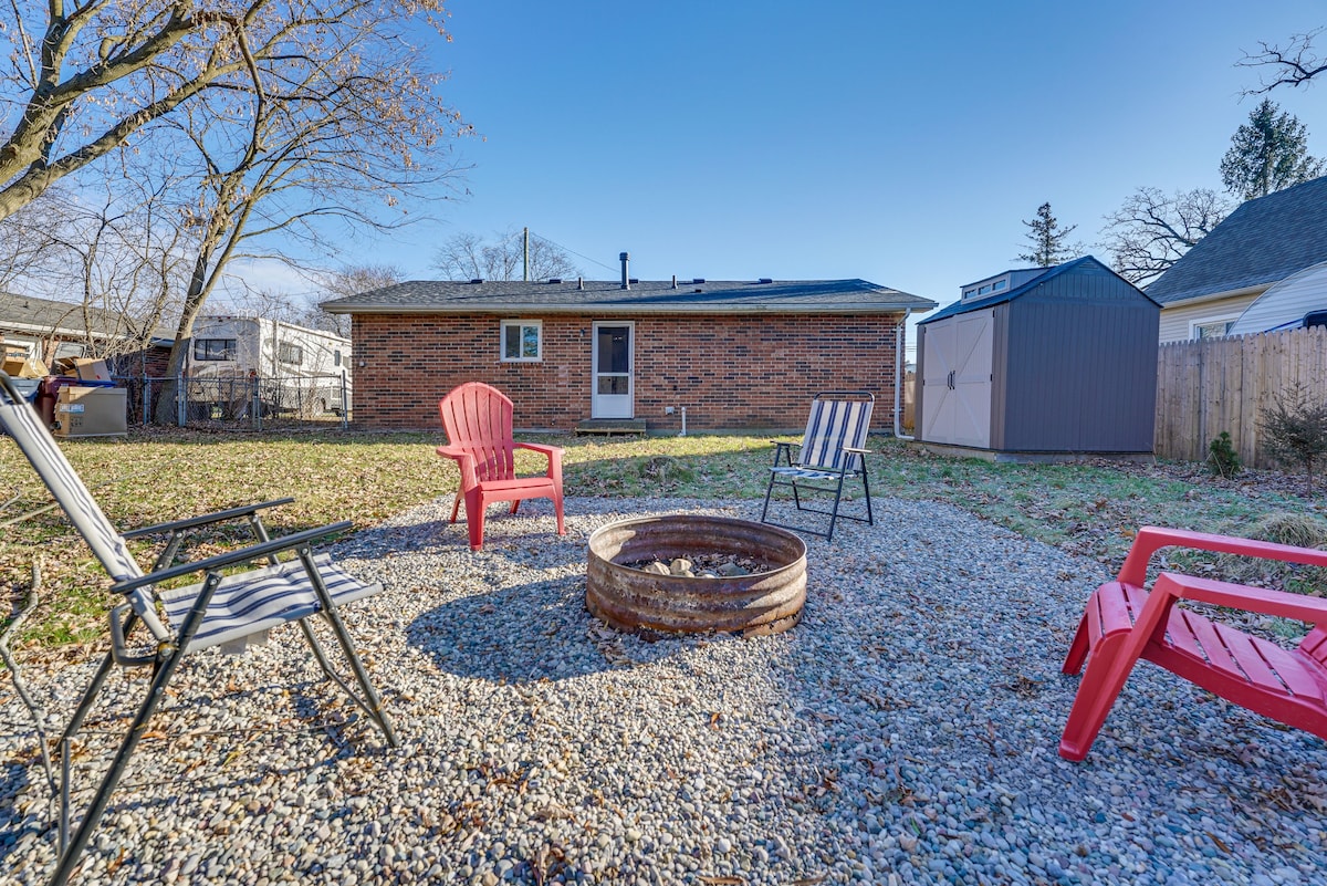 Ann Arbor Getaway w/ Fire Pit & Yard!