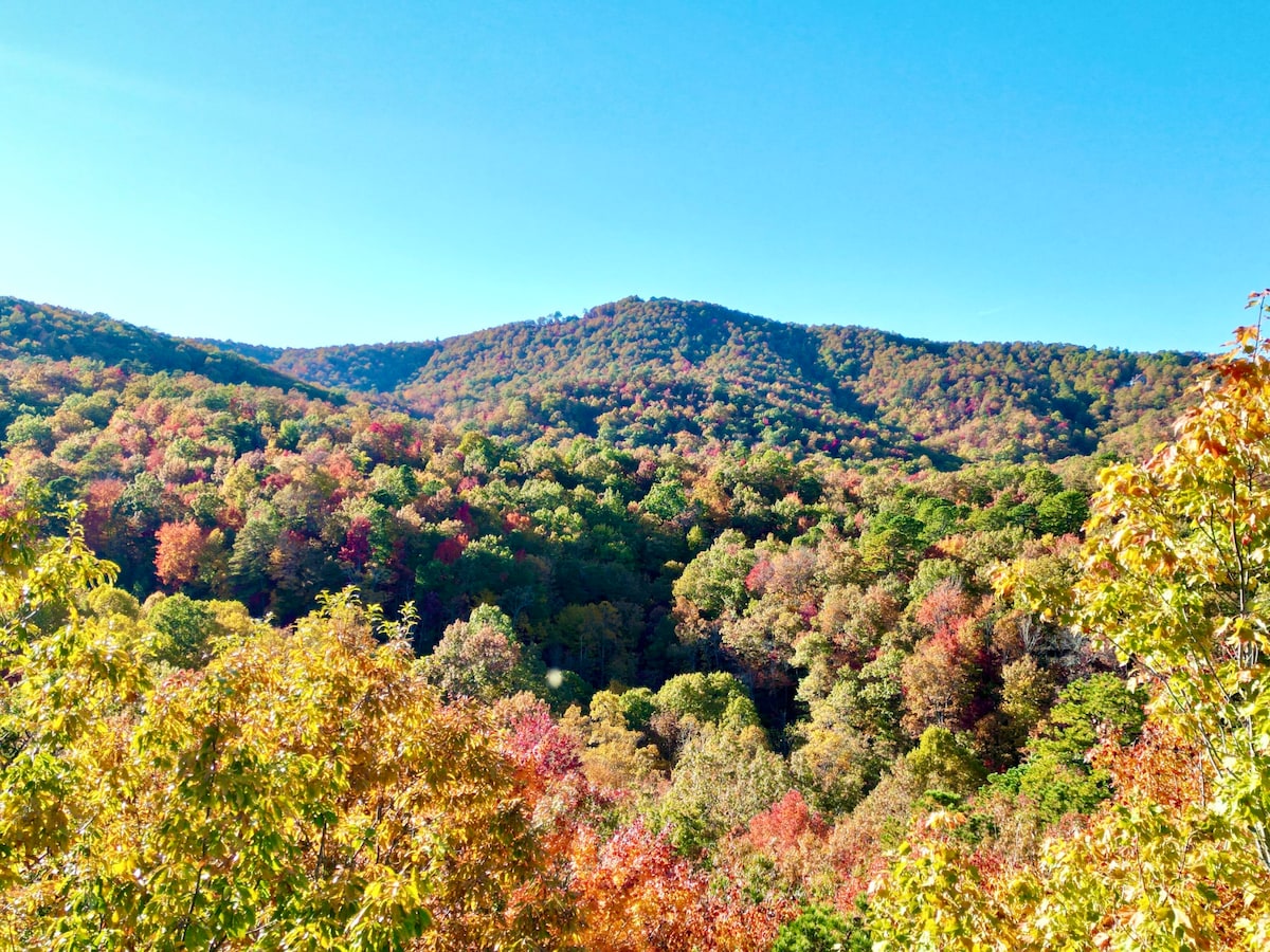 Sunset Mt View Luxury 5BR NEW Log Cabin, Hot Tub