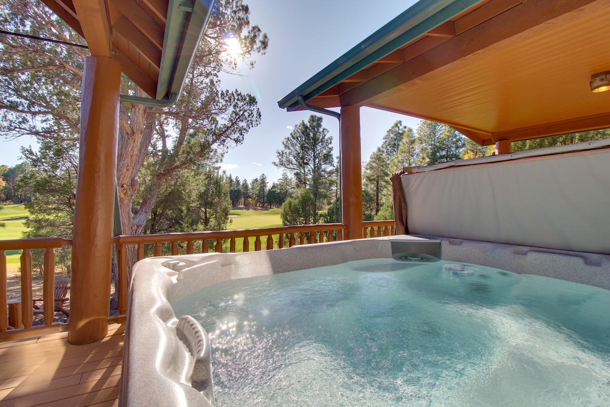 Show Low Cabin Rental: Hot Tub & Golf Course View!