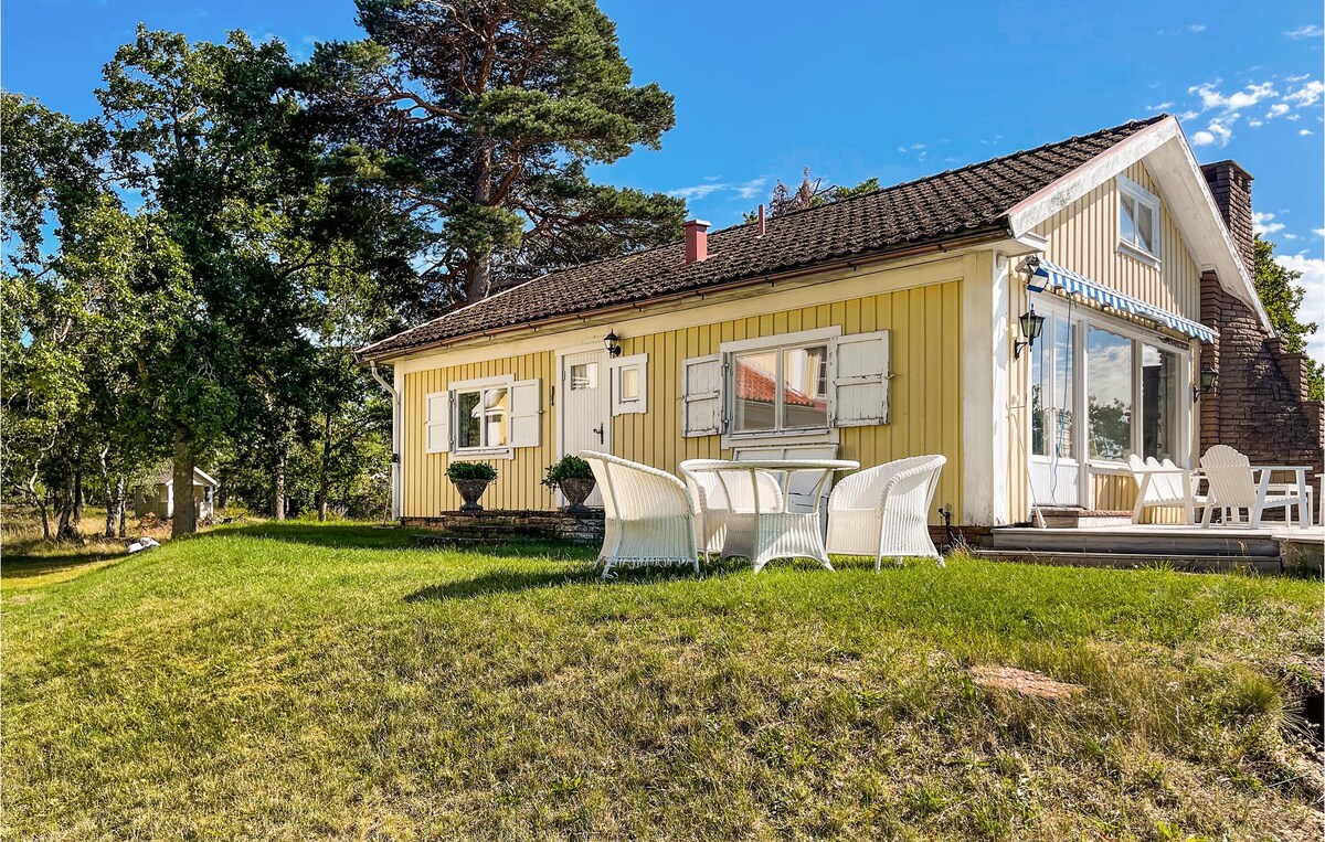Nice home in Färjestaden with house sea view