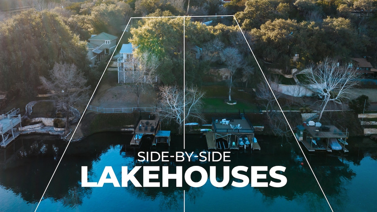 Two Waterfront Luxury Homes ~Lake Austin~ Sleep 25