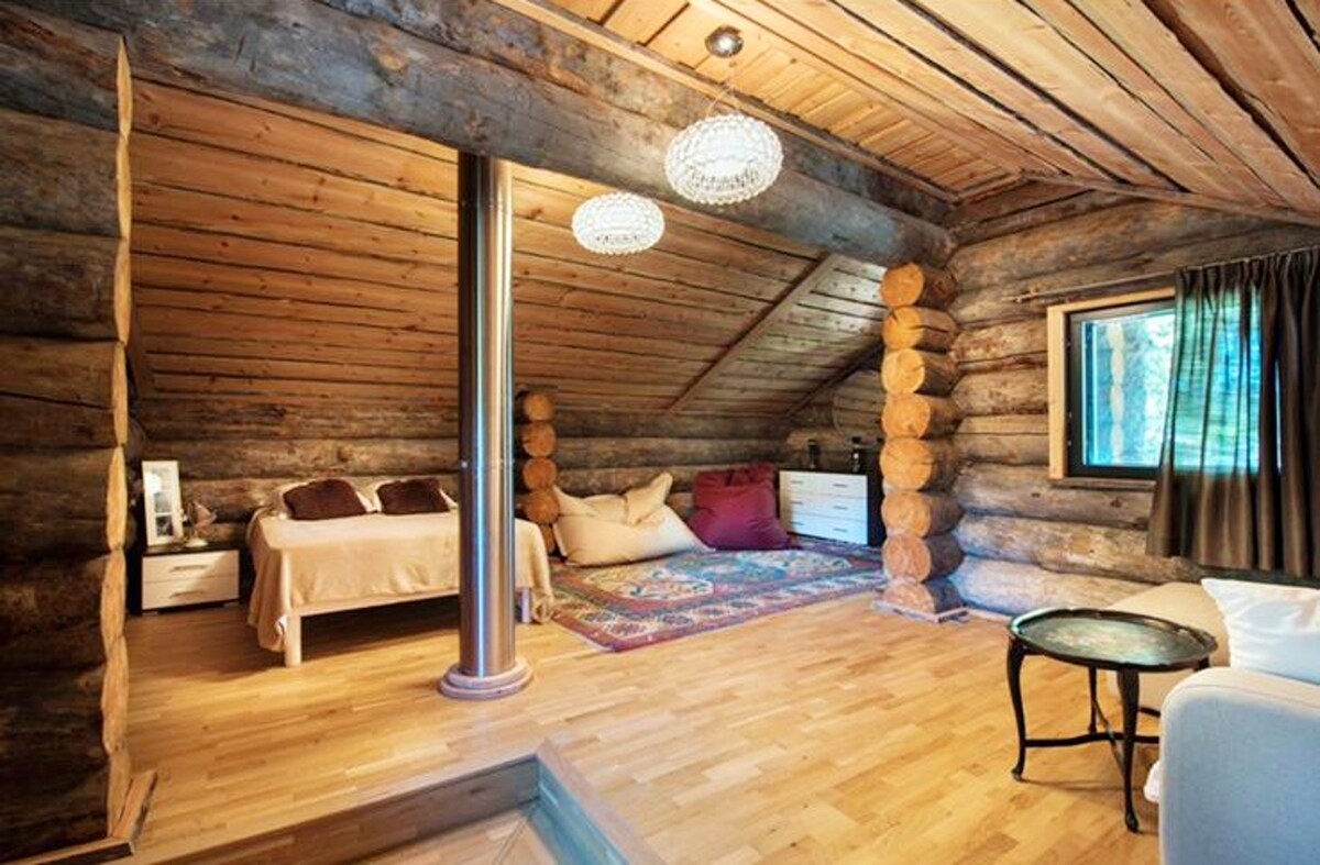 Chalet with shared pool, sauna, spa and hammam