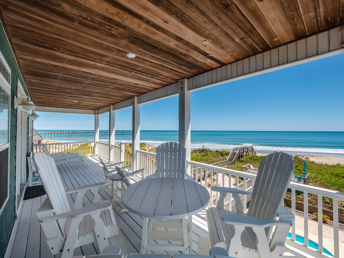 Shore Therapy | Oceanfront + Heated Pool!