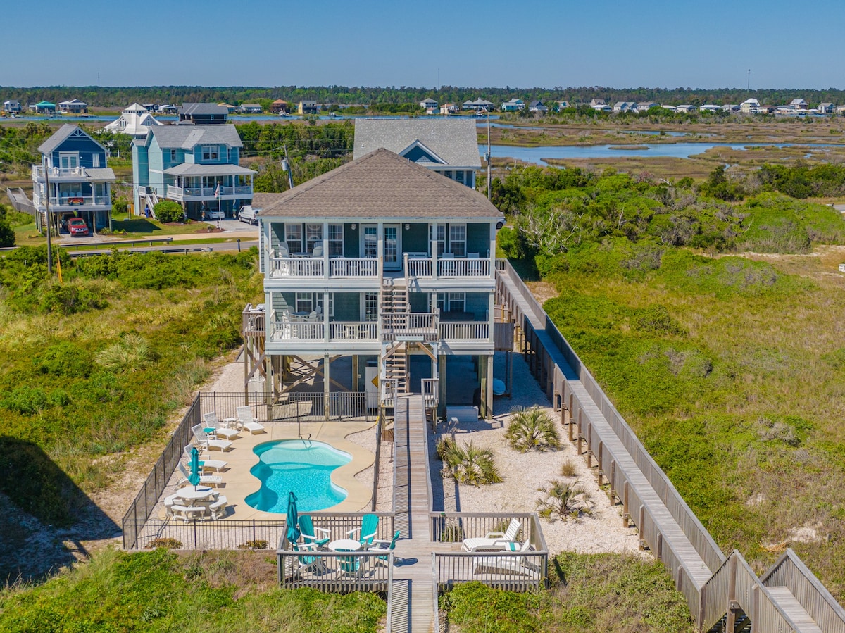 Shore Therapy | Oceanfront + Heated Pool!