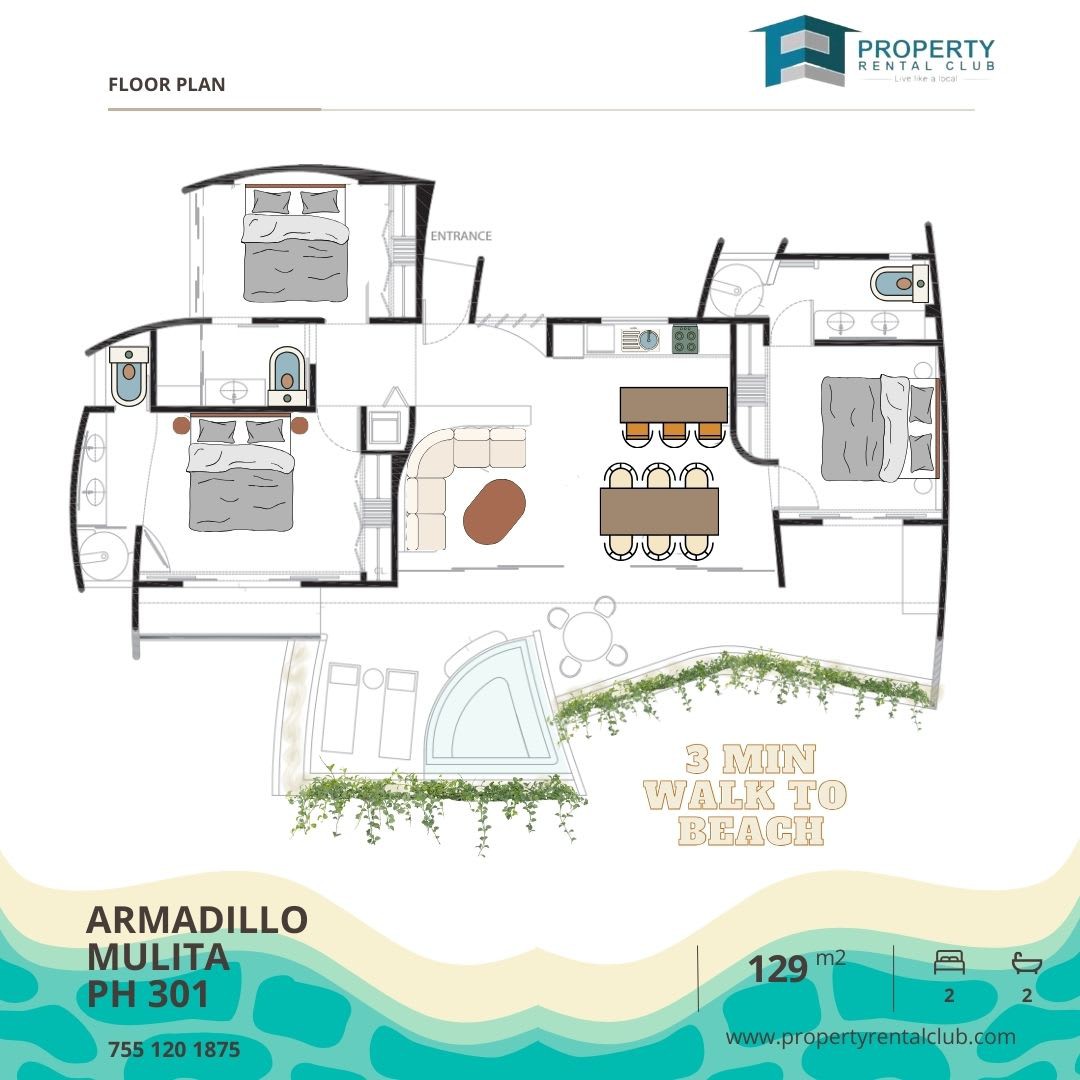 Zihua Bay Jewel: Lux 3-Bdrm PH steps from Beach