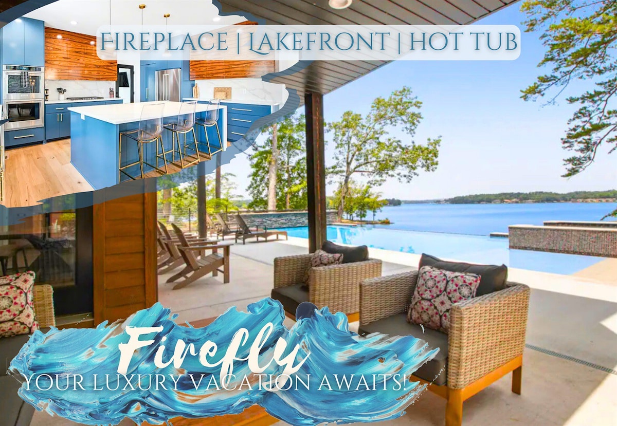 Luxurious Lakefront Home | Fireplace | Hot Tub