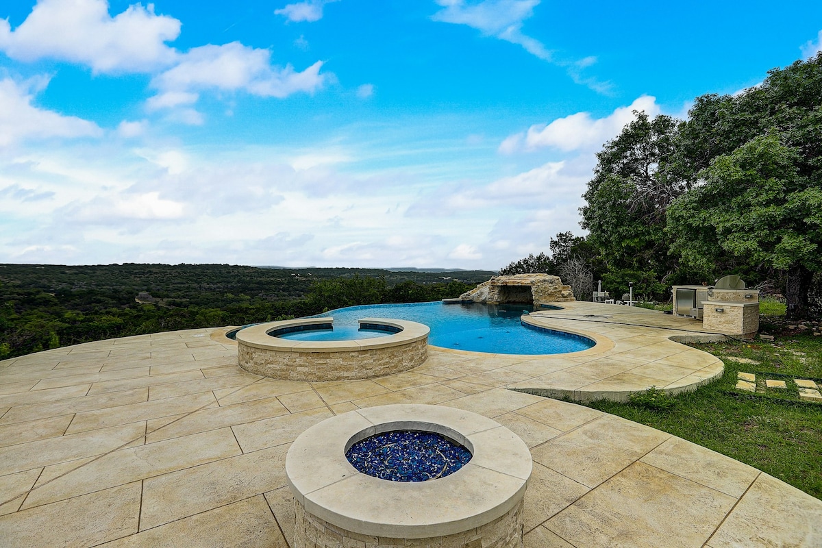 Luxe 4BR near Austin - infinity pool, amazing view