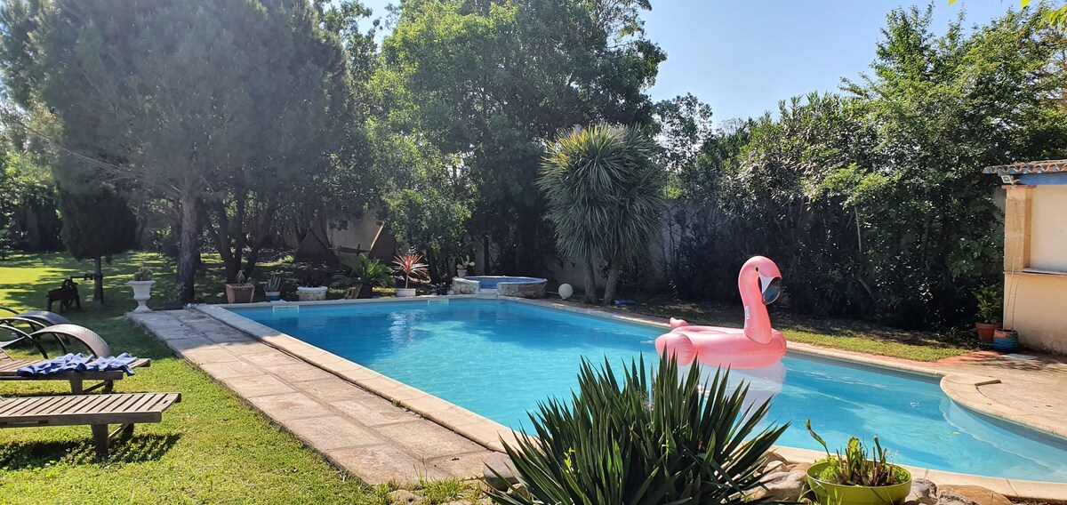 Villa 11 km away from the beach with swimming-pool