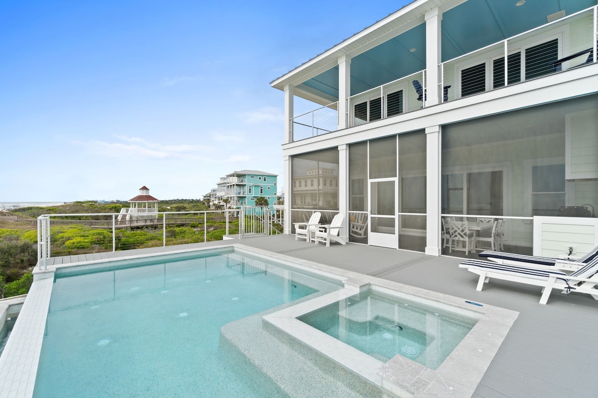 Golden Hour- gulf front, pool, elevator!