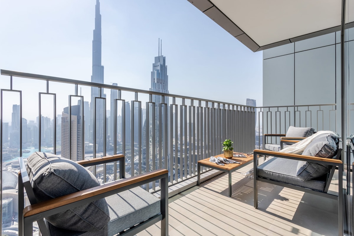 Impressive 3BR + Maid's Room w/ Burj Khalifa Views