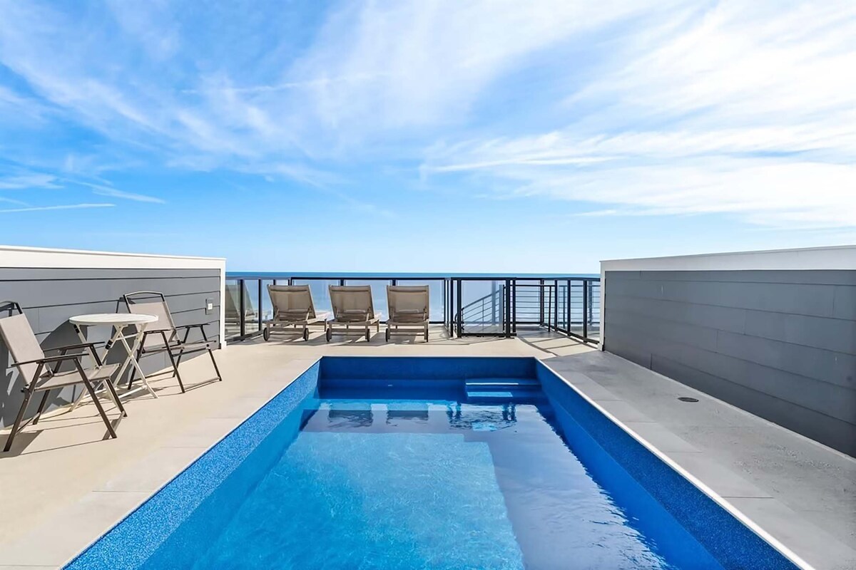 6BR Beach Front TH-Private Pool-Six on the Beach