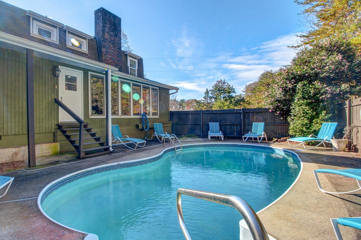 Secluded 3BR | Private Pool | Deck | Firepit | W/D