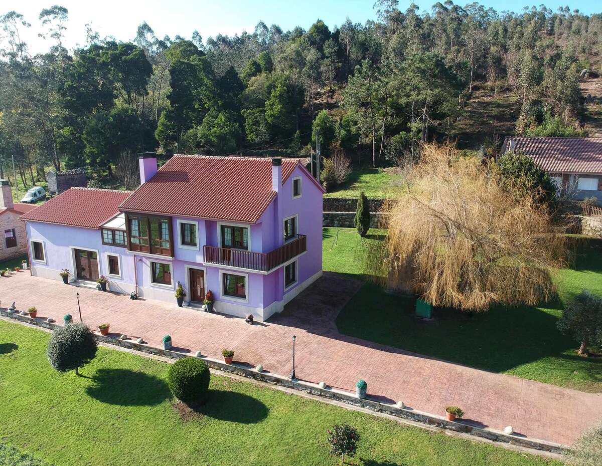 Ag Casa de Aldea Laxe con jardín y playa a 7km