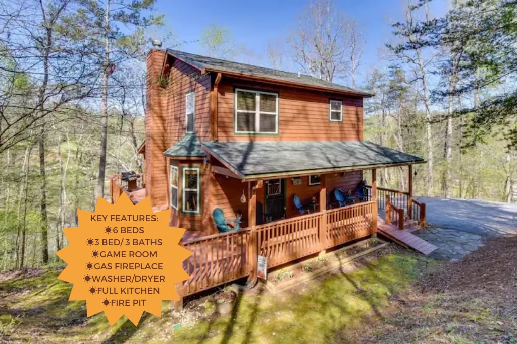 GA Cabin Retreat-3 BR/3 BA, Fire Pit, Game Room