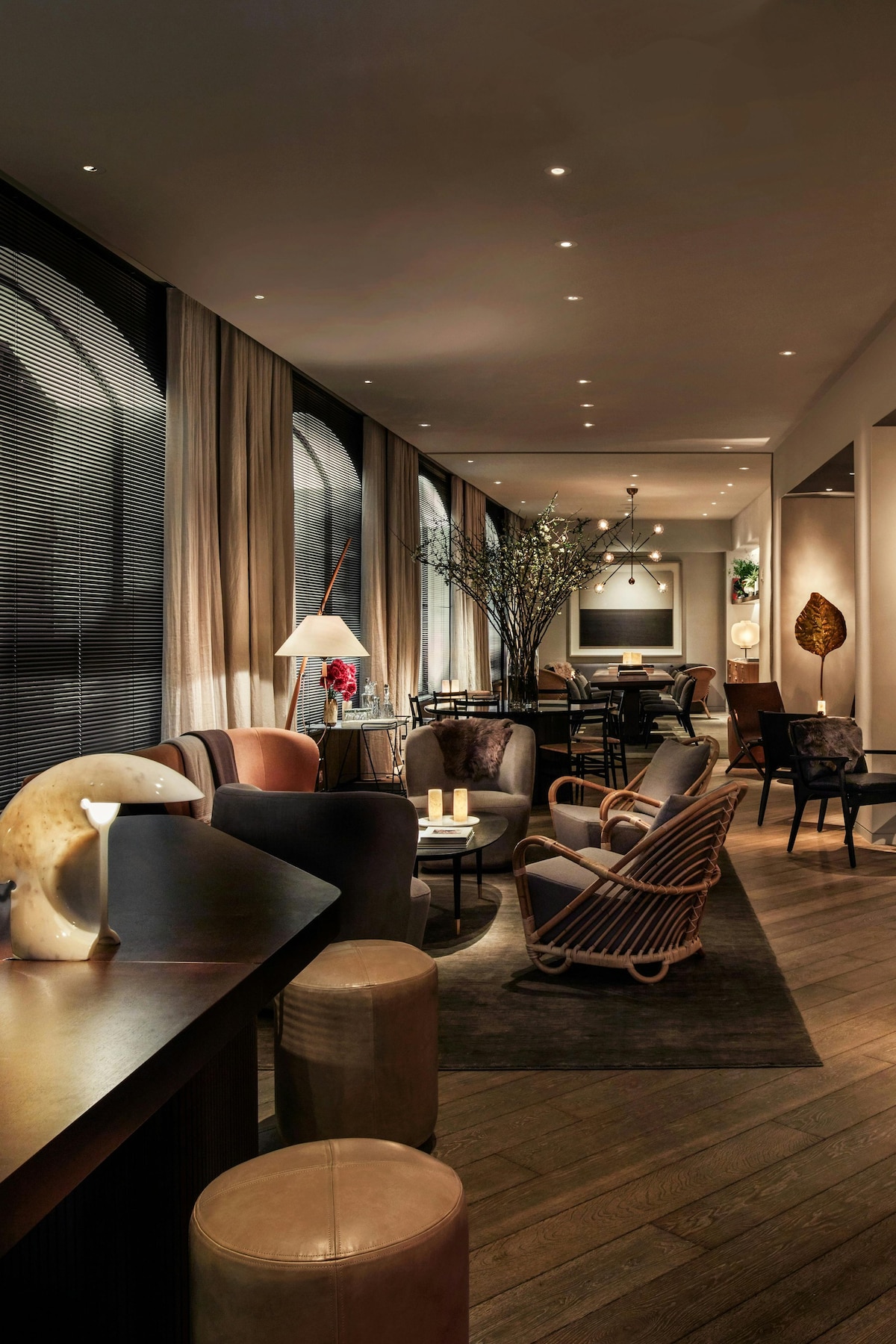 Luxe Hotel room in central Soho with trendy bar