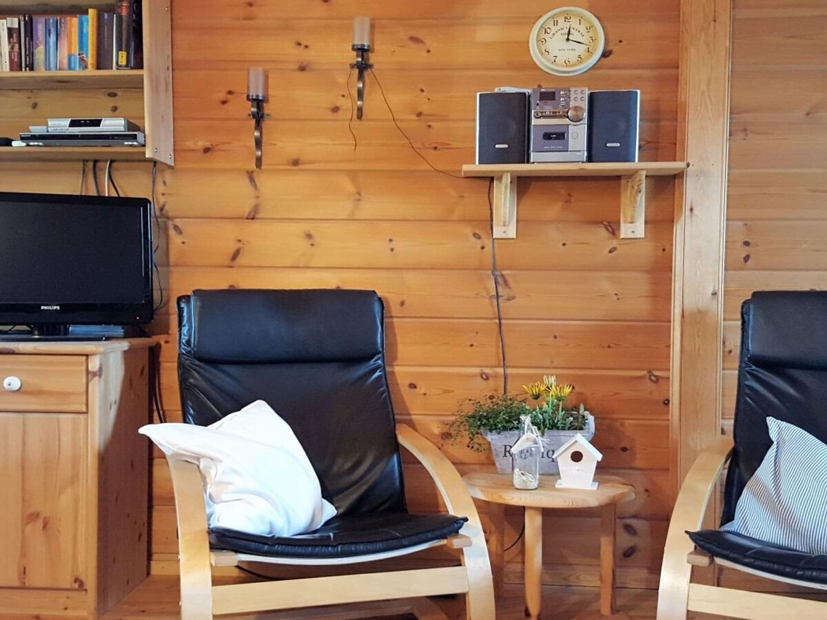 Finnish log house with sauna and fireplace