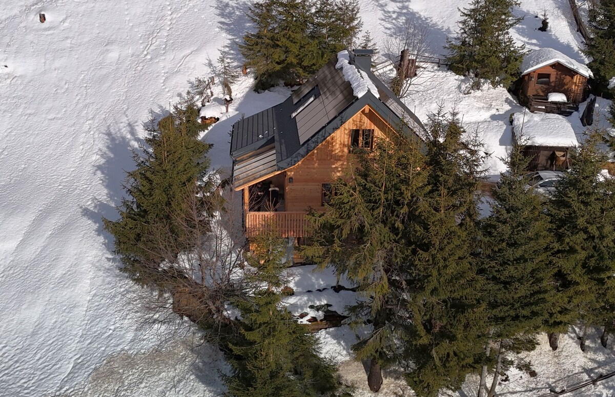 Uriges Almhaus mit Waldsauna