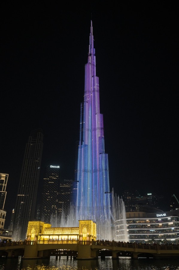 Burj +喷泉景观步行5分钟即可抵达迪拜购物中心3 +1BDR