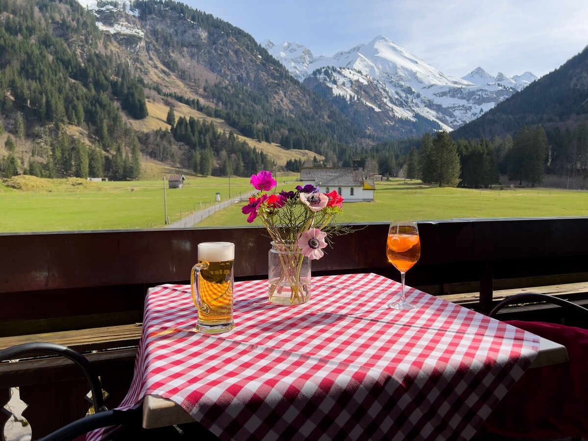 Einzelzimmer mit Bergblick