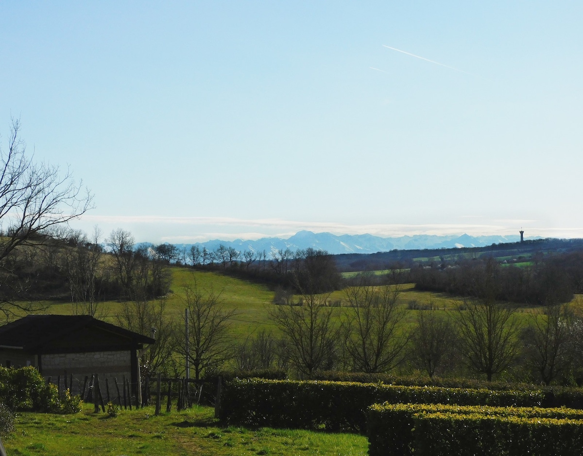 Gîte Daisy - Vue sur la chaîne des Pyrénées