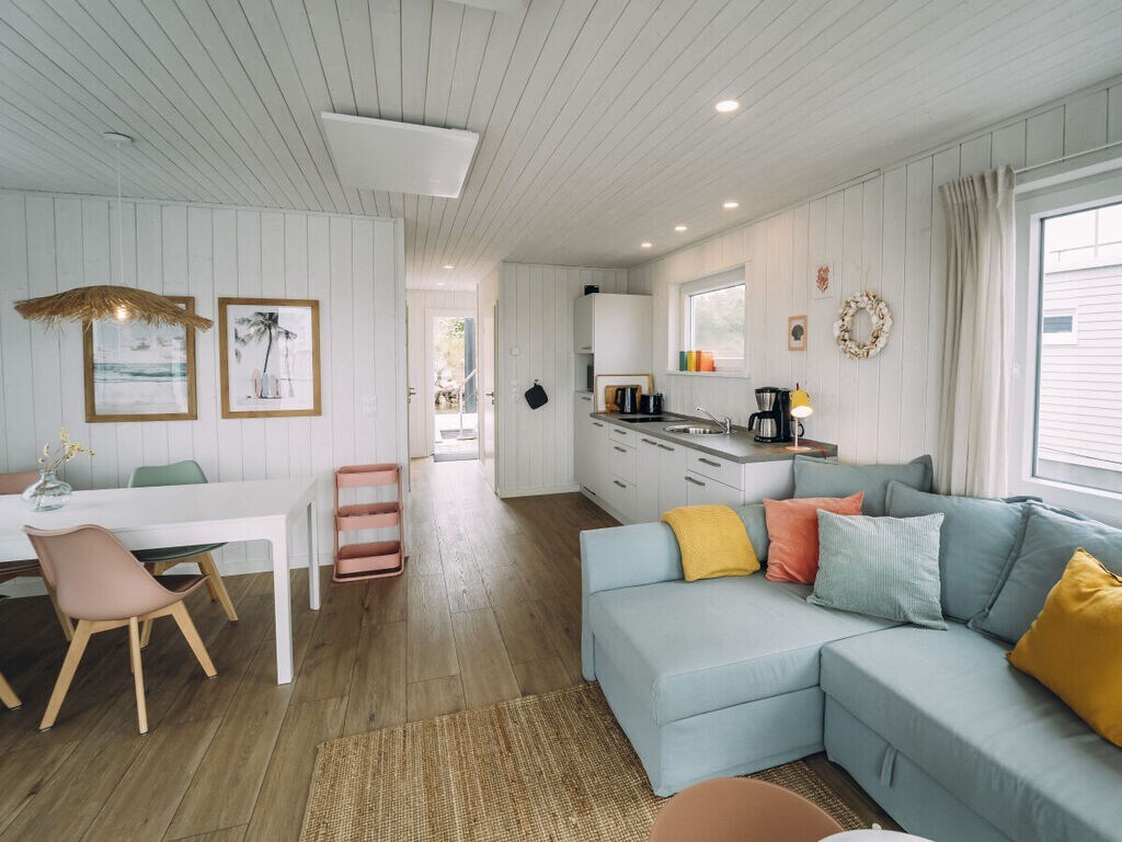 Attractive houseboat on the lake